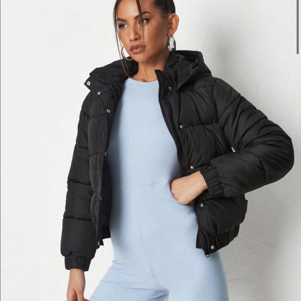 Tall Black Puffer Coat